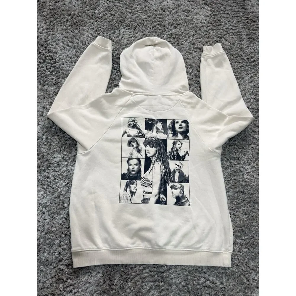 Taylor Swift Official The Eras Tour Sweatshirt Hoodie Adult Size XL Unisex Cream